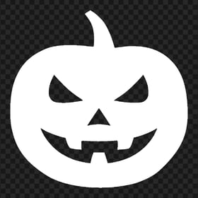 Jack-o'-lantern Monster Pumpkin Face White Silhouette PNG Image
