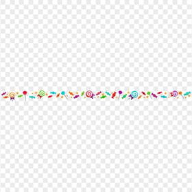 Halloween Candy  Horizontal Border FREE PNG