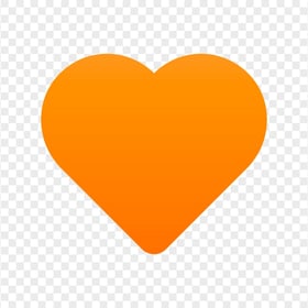 Friendly Intentions Orange Heart Shape PNG