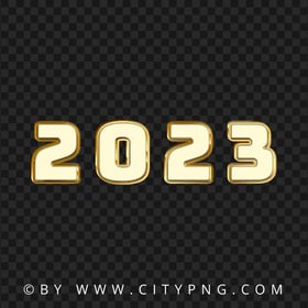 HD 2023 Gold Creative Logo Design Transparent PNG