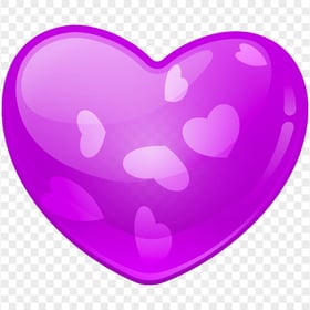 HD Purple Beautiful Glossy Heart Love Valentine Day PNG