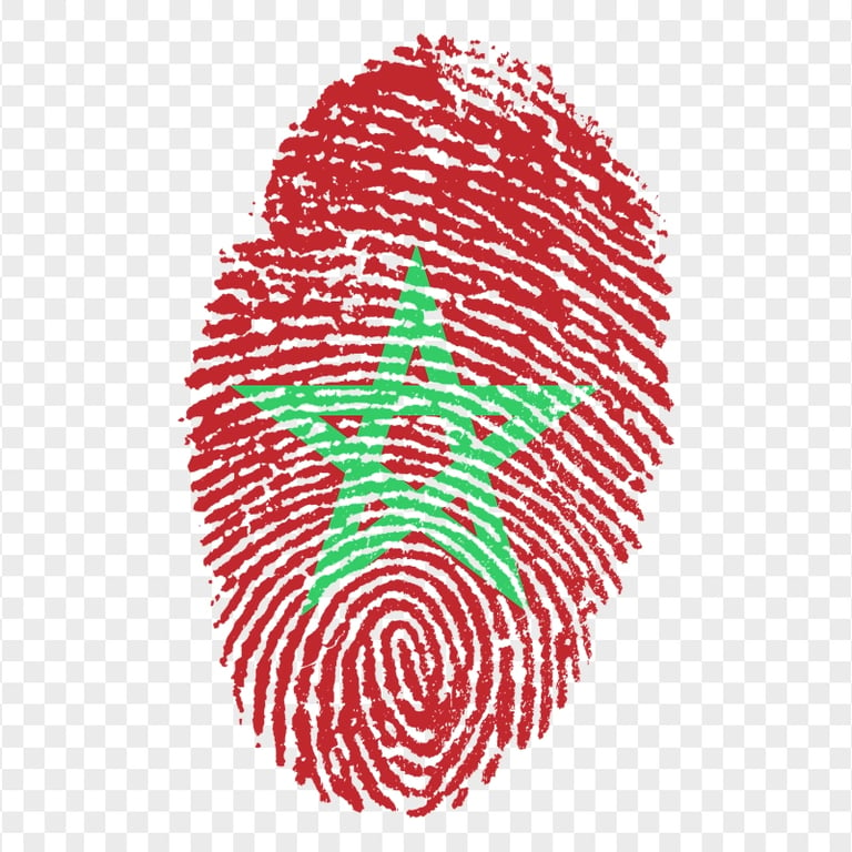 Download HD Morocco Fingerprint Flag PNG
