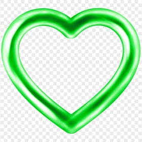 HD Green Balloon Heart Love Valentine Day PNG