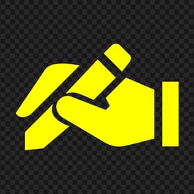 HD Yellow Pencil on Hand Icon PNG