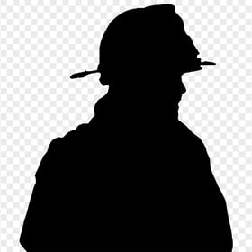 HD Black Firefighter Fireman Silhouette PNG