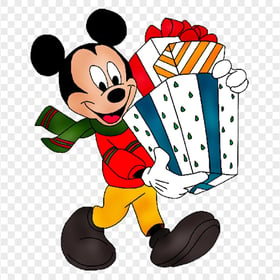 Clipart Mickey Mouse Christmas Gifts PNG