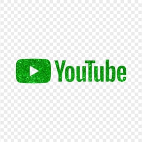 HD Green Glitter Aesthetic Youtube YT Logo PNG