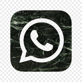 HD Dark Green Marble Aesthetic Whatsapp Wa Logo Icon PNG