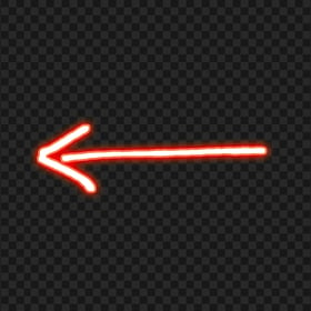 HD Red Neon Arrow Left Icon PNG