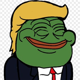 Pepe Frog Donald Trump Face Smiling Vector