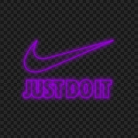 HD Nike Just Do It Neon Purple Outline With Tick Logo PNG