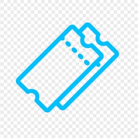 Outline Blue Ticket Icon Transparent PNG