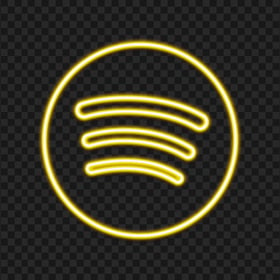 Spotify Yellow Neon Logo Sign PNG