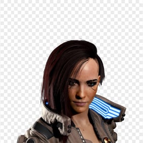 HD Cyberpunk 2077 Game V Female Character PNG