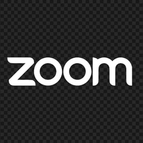 HD White Zoom Text Logo Transparent Background
