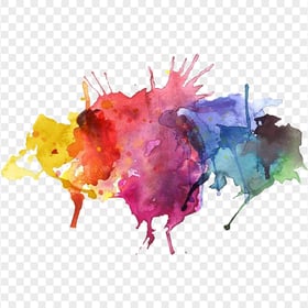 HD Watercolor Splash Transparent Background