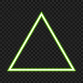 HD Green Glowing Triangle Neon PNG