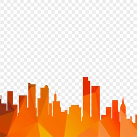 Building City Orange Silhouette HD Transparent PNG