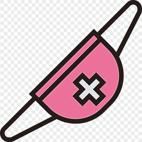 Pink Vector Covid Medical Doctor Safety Mask Icon
