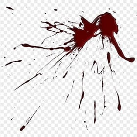 Transparent Realistic Halloween Blood Splatter