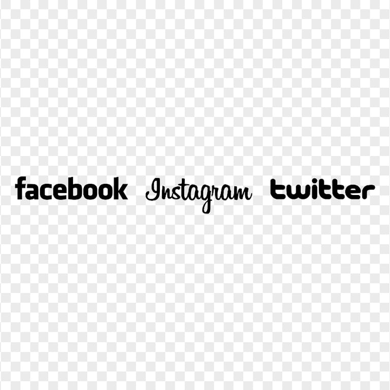 HD Twitter Facebook Instagram Social Media Black Logos PNG | Citypng