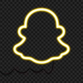 HD Yellow Snapchat Neon Logo With El Wire PNG