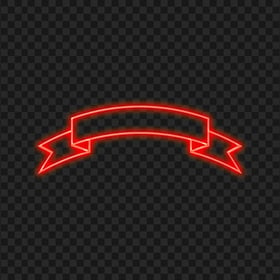 PNG Red Neon Banner Ribbon