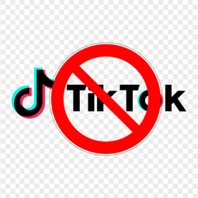 Logo TikTok With Ban Sign