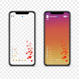 iPhone X Instagram Live Modern Template Mockup