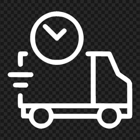 Product Delivery Truck White Icon HD PNG