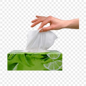 Hand Take Facial Tissue Paper Box Napkins Kleenex