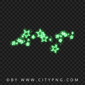 Sparkling Shining Green Stars Fireworks Effect HD PNG