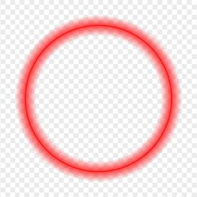 HD Red Neon Outline Glowing Circle PNG