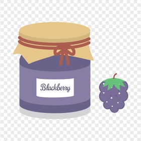 HD Cartoon Blackberry Marmalade Jam Jar PNG