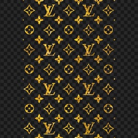 Lv Louis Vuitton Gold Glitter Pattern HD PNG