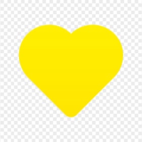 Friendship Yellow Minimal Heart Shape PNG