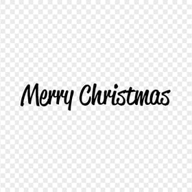 Download Merry Christmas Black Text Typography PNG