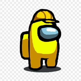 HD Yellow Among Us Crewmate Character Hard Hat PNG