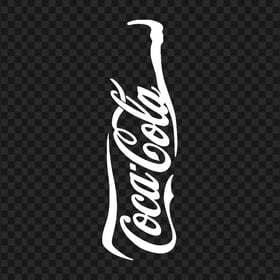 HD Coca Cola Bottle White Silhouette PNG