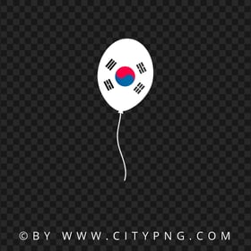 South Korea Flag Balloon Transparent Background
