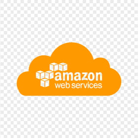 Orange Cloud Contains Outline Amazon AWS Logo