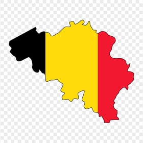 Belgium Map With Flag Transparent Background