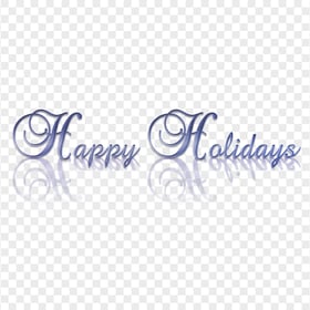 Happy Holiday Text Calligraphy Logo Download PNG