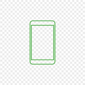 HD Green Outline Modern Smartphone Icon Transparent PNG
