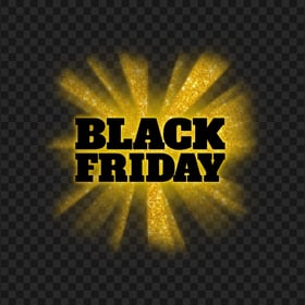 HD Beautiful Black Friday Gold Glitter Logo PNG