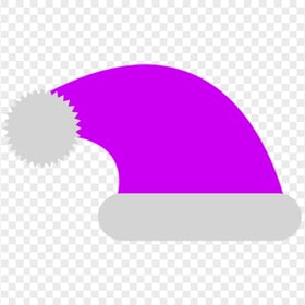 HD Flat Purple Christmas Santa Claus Hat Vector Icon PNG