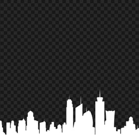 Skyline City White Silhouette PNG