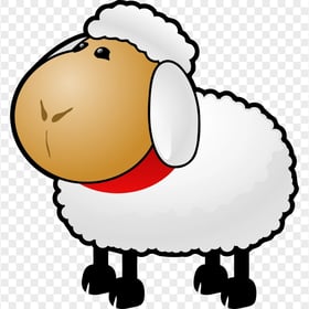 Cute White Sheep Cartoon