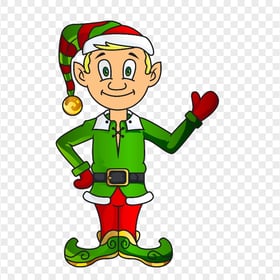 HD Cartoon Man Wearing Elf PNG
