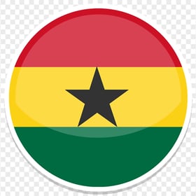 Circle Ghanaian Flag Icon FREE PNG